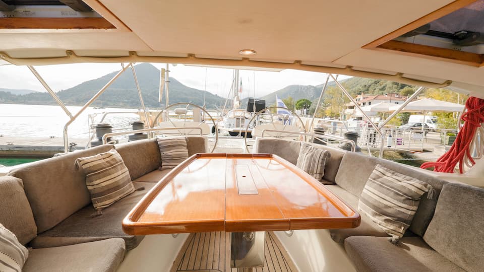 Morning Calm III - deck aft | Drivas Yachts