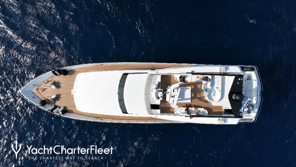 Motor yacht BELLINI 29.7m by Cantieri di Pisa — aerial view