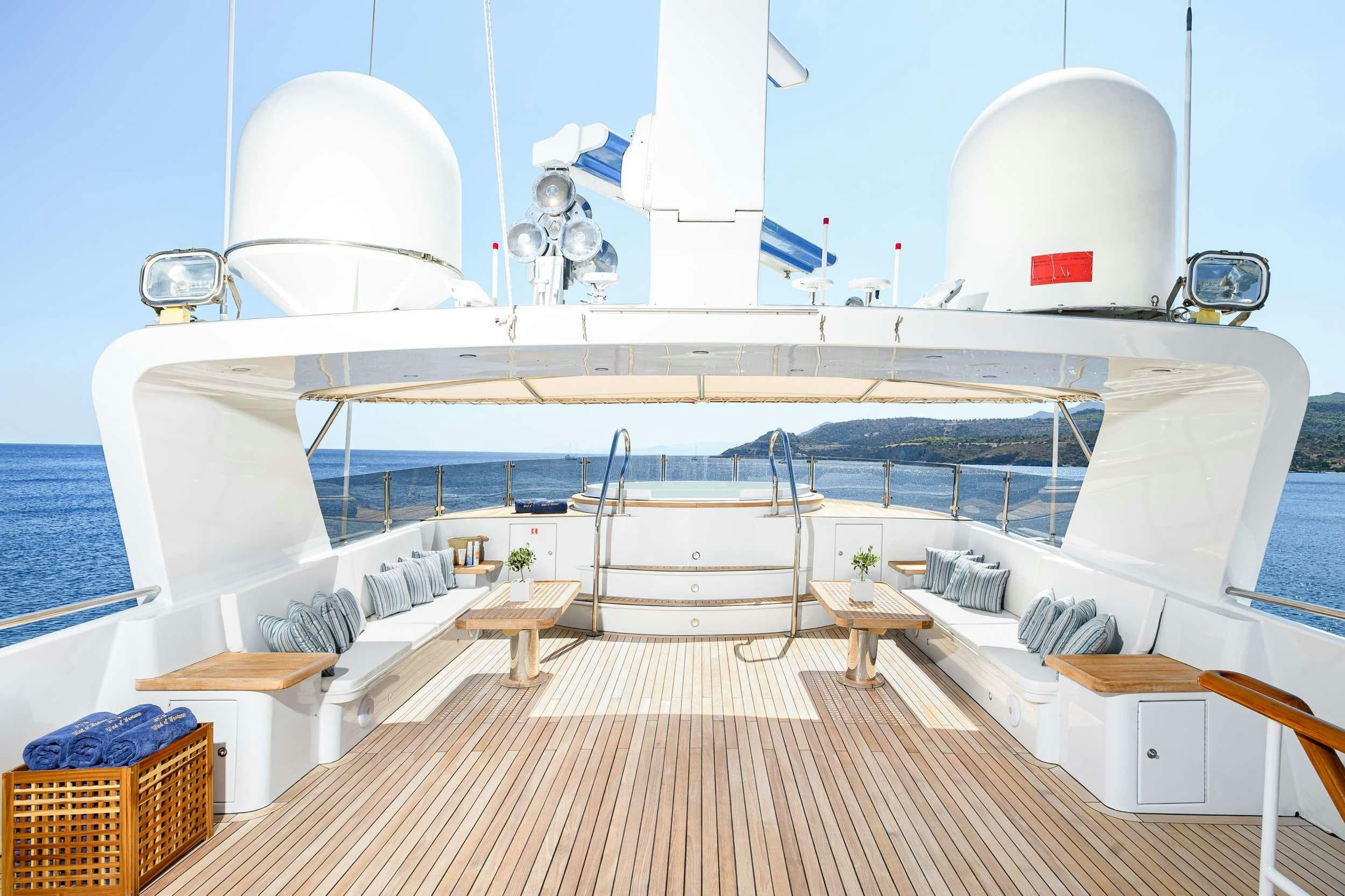 WIND OF FORTUNE - deck fore | Drivas Yachts