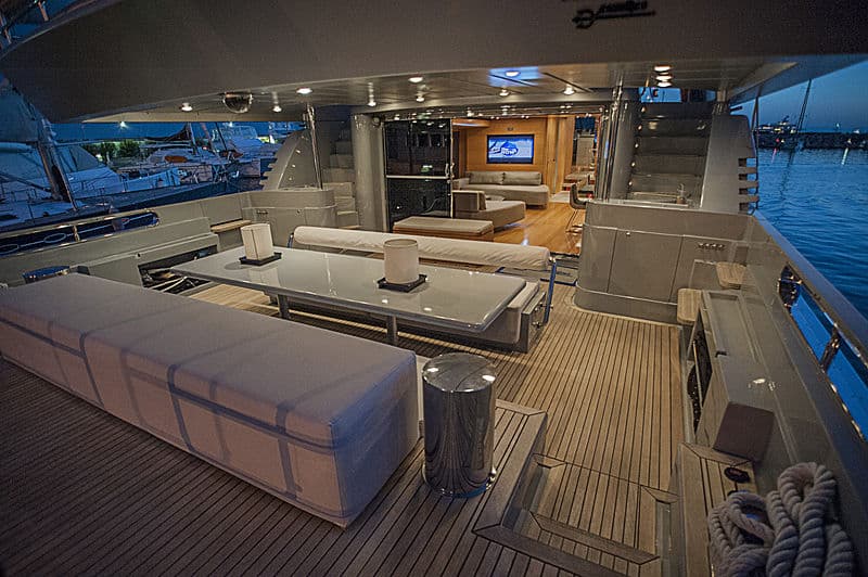 NOT GUILTY III - deck aft | Drivas Yachts