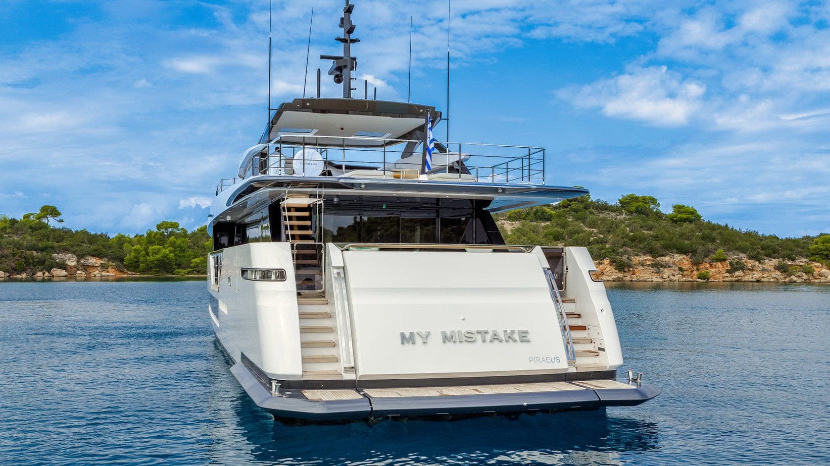MY MISTAKE - ext stern | Drivas Yachts