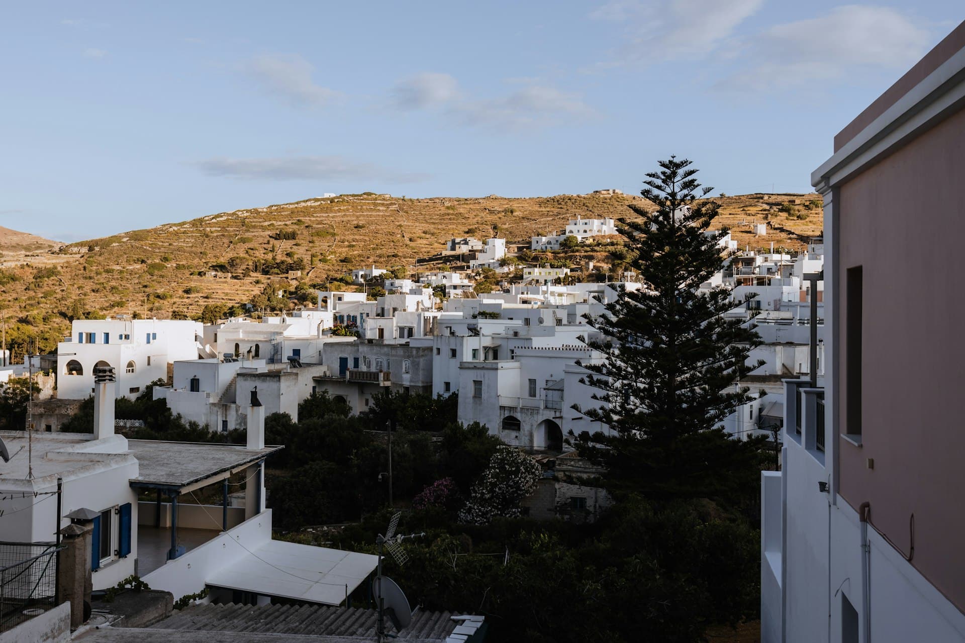 Parikia town and harbour on Paros island